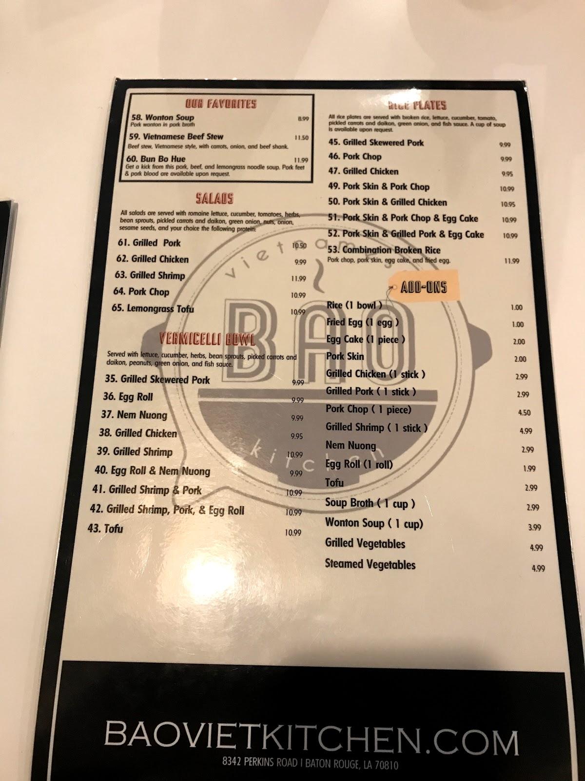 Menu At Bao Vietnamese Kitchen Restaurant Baton Rouge   Rc36 Bao Vietnamese Kitchen Menu 2022 10 3 