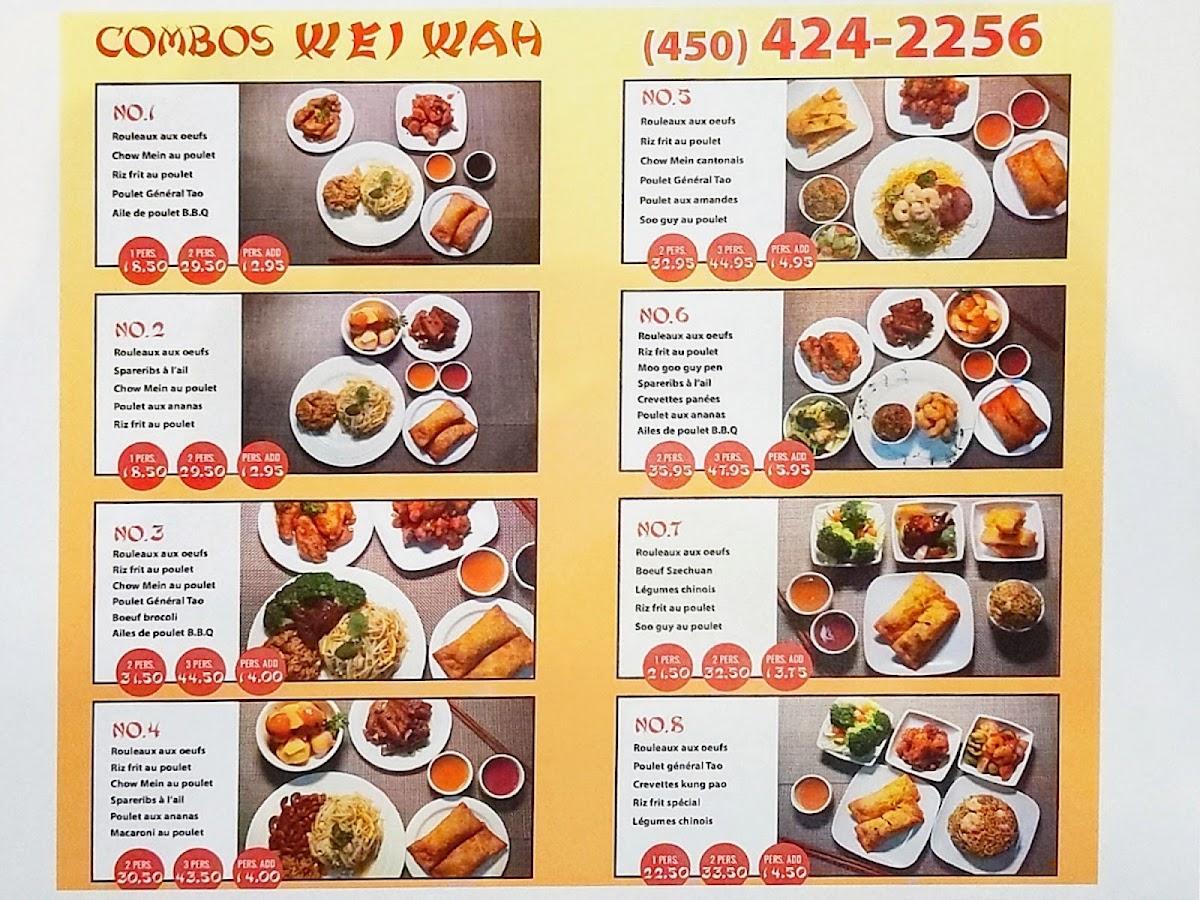 Menu au Wei Wah Buffet restaurant, VaudreuilDorion
