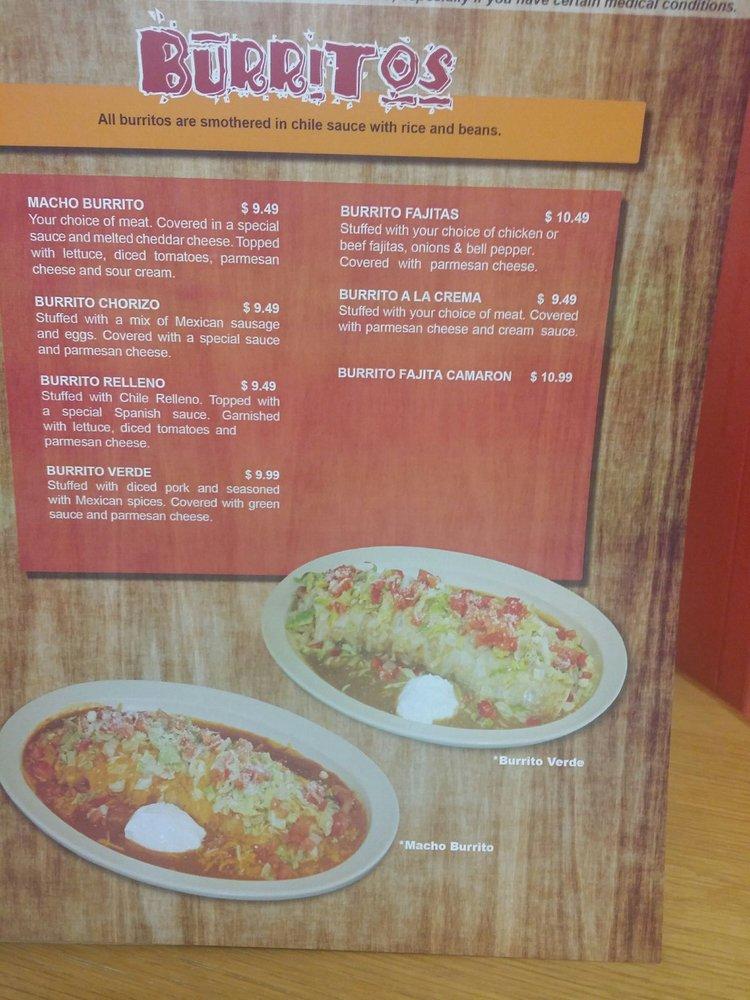 Menu at Jalisco Mexican Grill restaurant, Evanston