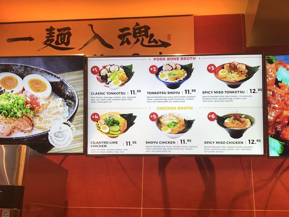 Menu at Poke Ramen Asian Soul Kitchen restaurant, Davie