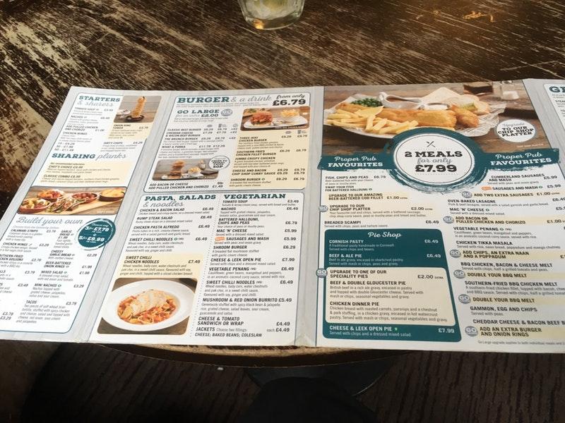 Menu at The Fleet Portsmouth pub & bar, Portsmouth