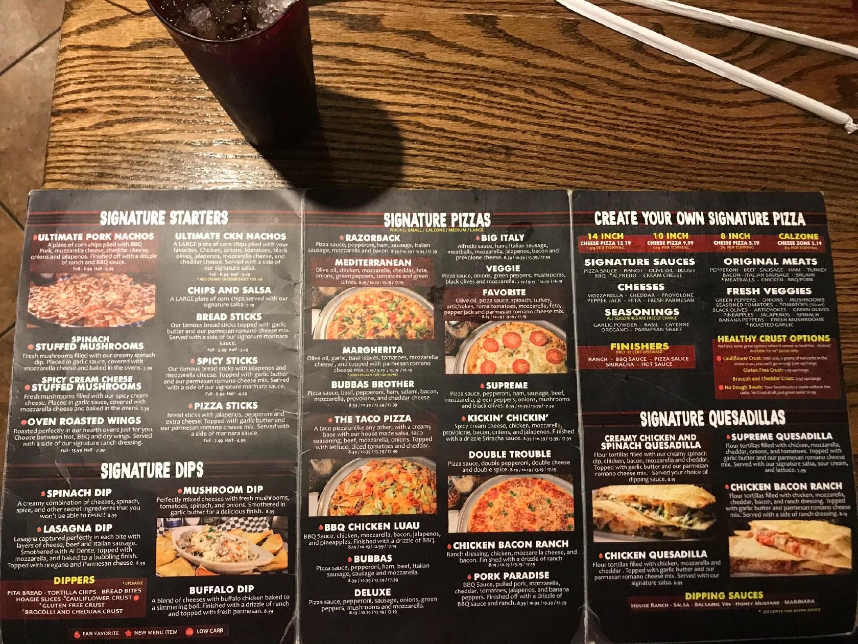 Menu at La Torcia Brick Oven Pizza Russellville pizzeria, Russellville