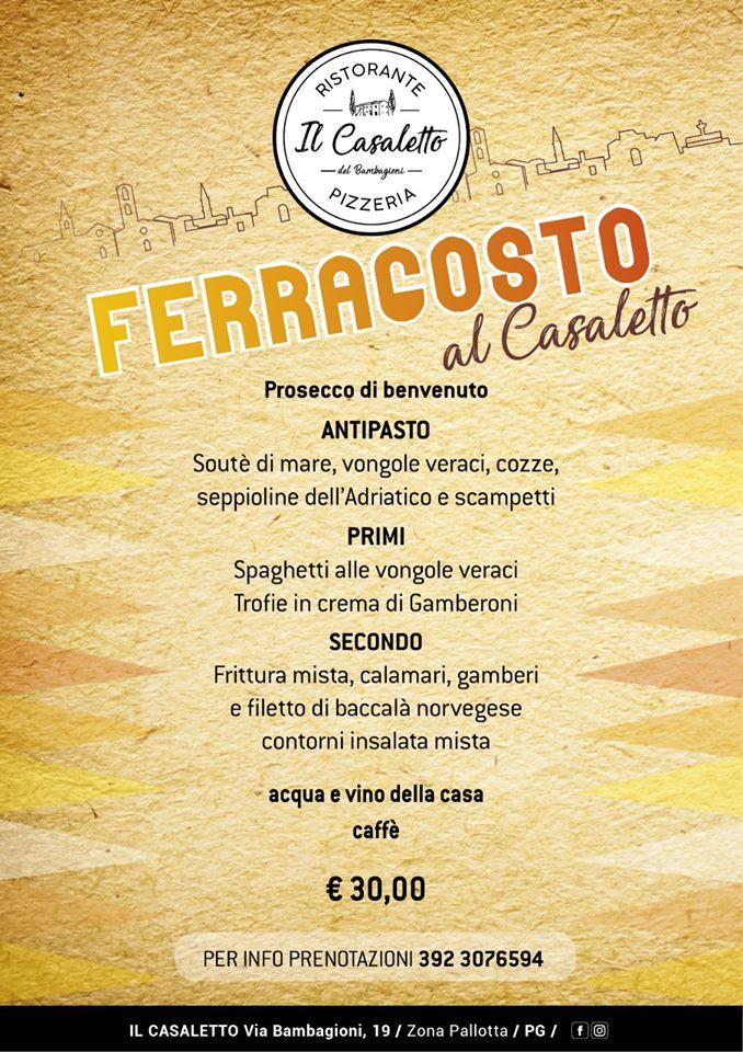 Menu da Il Casaletto del Bambagioni Ristorante, Perugia