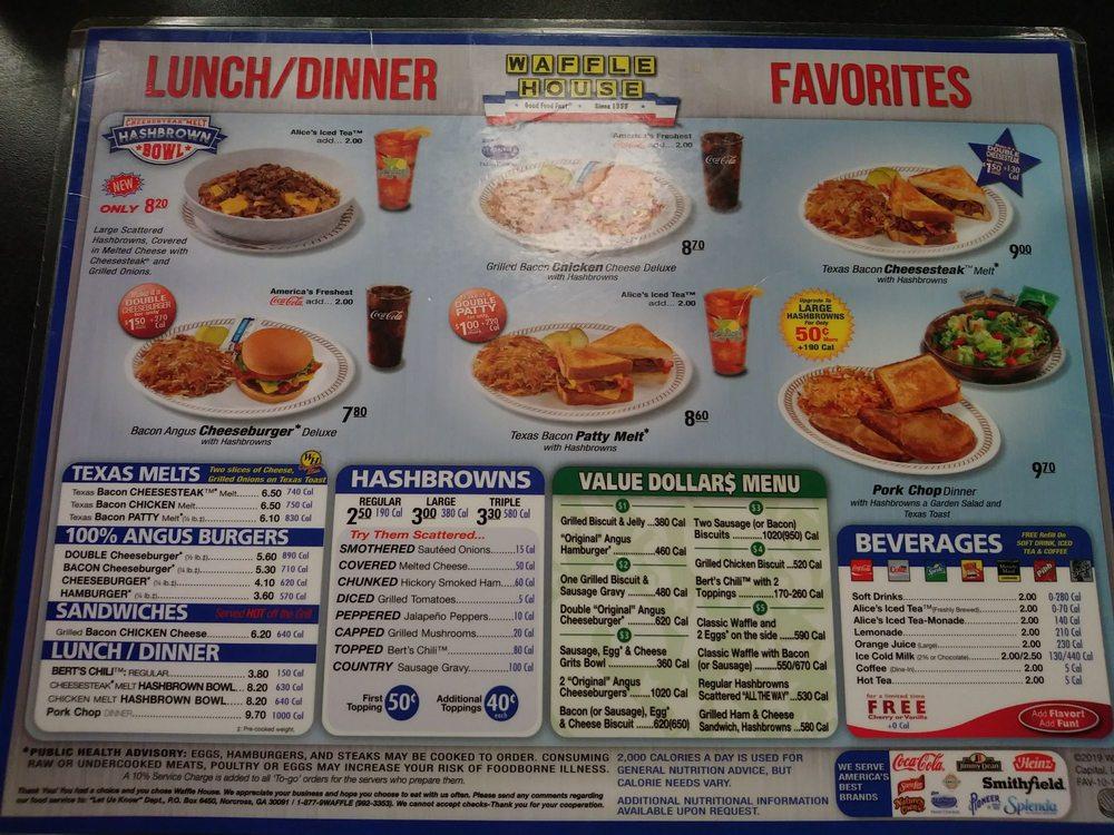 waffle house menu pictures
