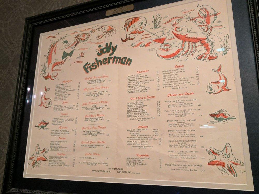Menu at The Jolly Fisherman & Steak House steakhouse, Roslyn