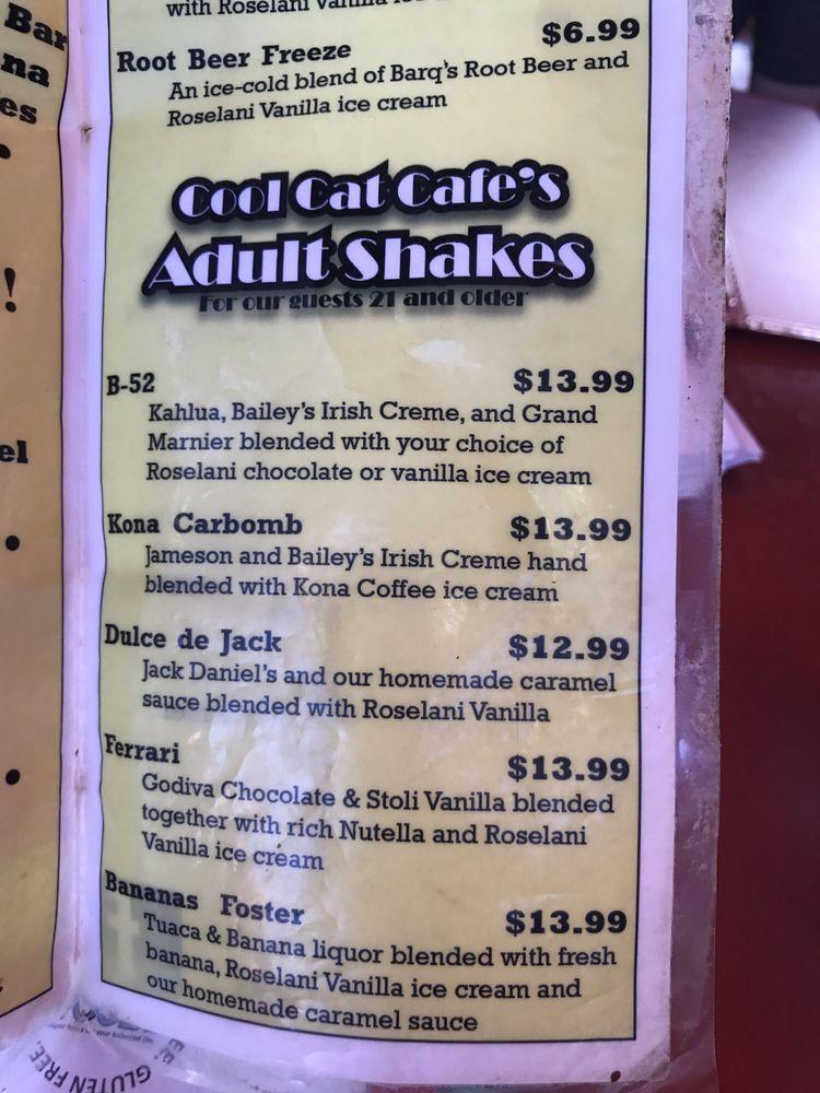 Menu at Cool Cat Cafe Maui, Lahaina, 658 Front St 160