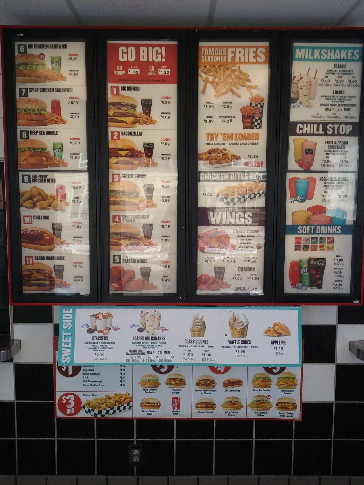 Menu at Checkers fast food, Milwaukee, W North Ave