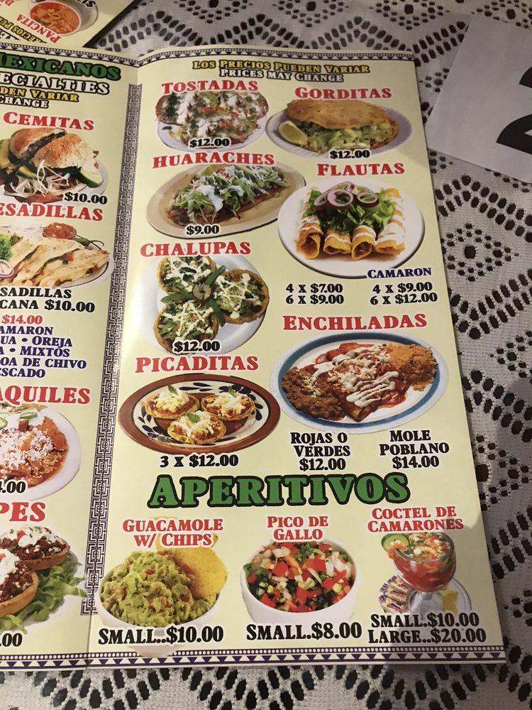 Menu At La Lomita Restaurant, New York City