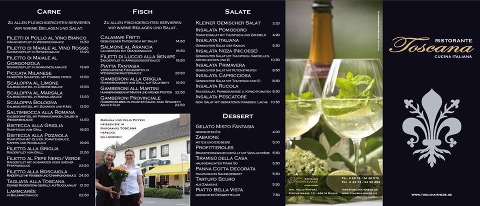 Menu de Ristorante Toscana