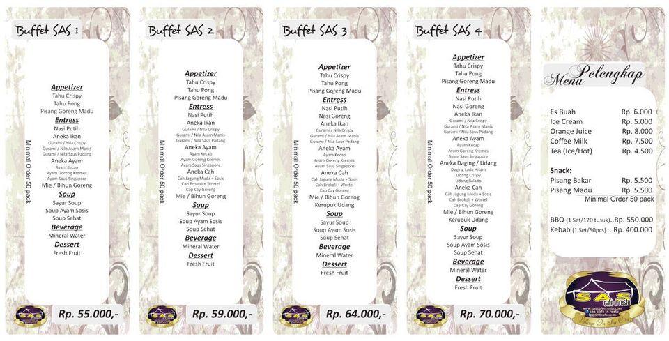 Menu At SAS Cafe N Resto Surabaya Jl Bhaskara Sawah No 30