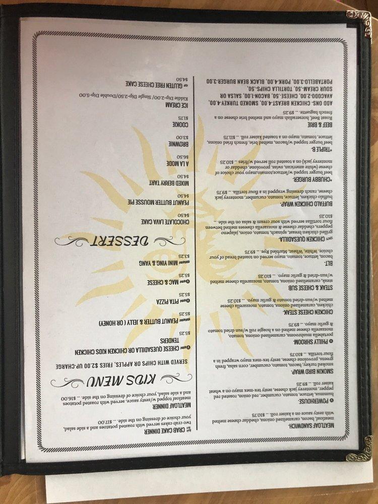 Menu at Blue Moon Cafe, Shepherdstown, 200 E High St