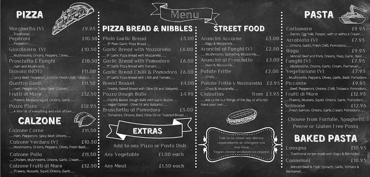 Menu at Pizza Pazza Lincoln pizzeria, Lincoln