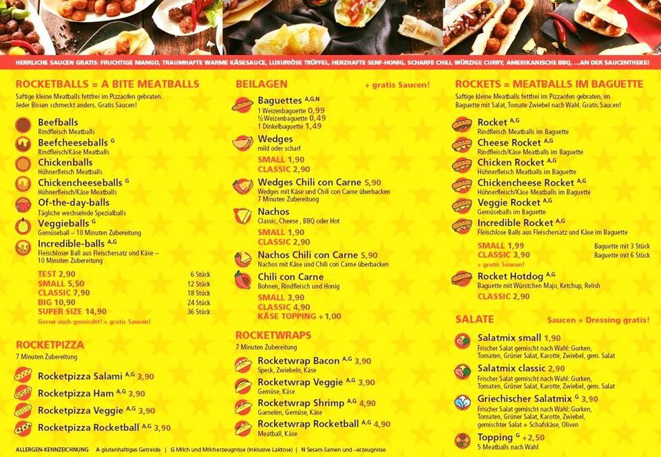 Speisekarte von Chili Eats Honey Meatballs & Co fast Food, Parndorf