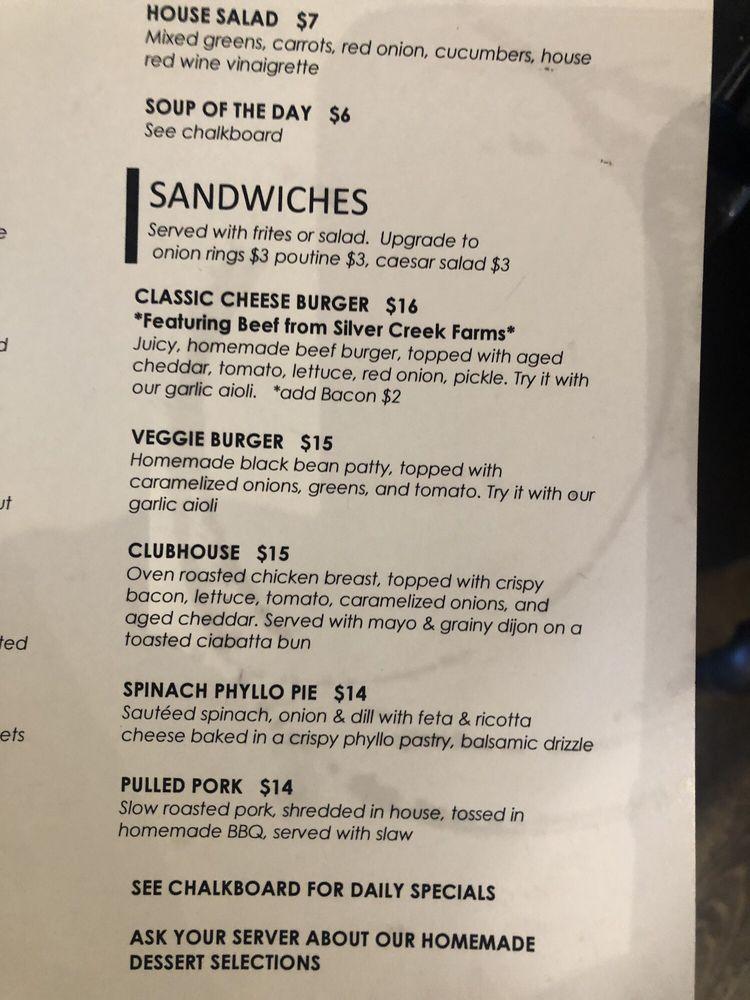 Menu at Moody's Bar and Grill, Millbrook