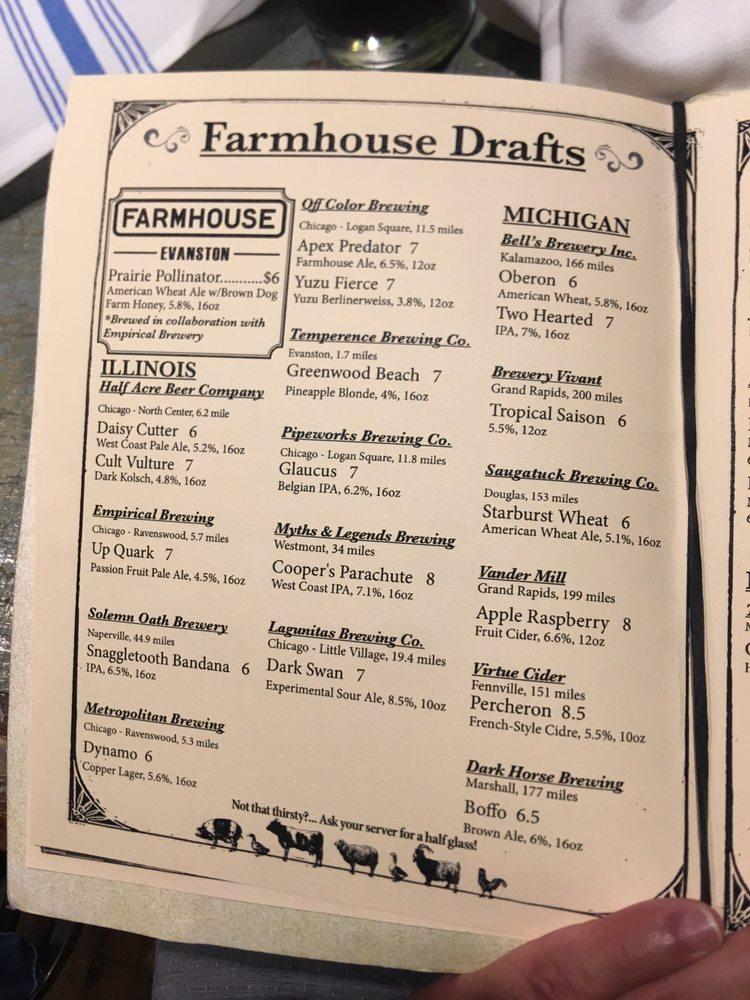 Menu at Thomas and Dutch restaurant, Evanston