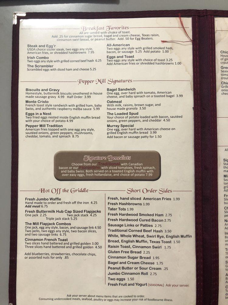 Menu at Peppermill Cafe Standale, Grand Rapids