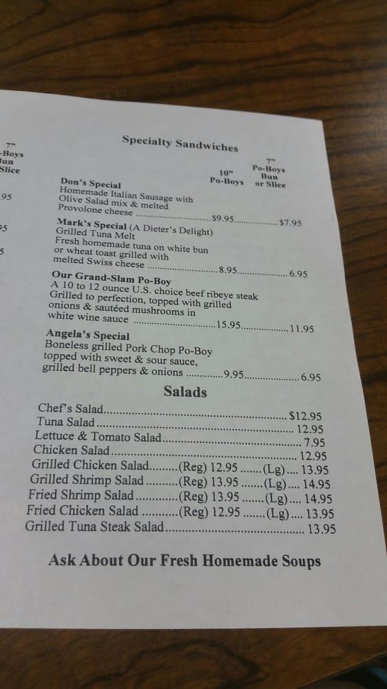 Menu at Radosta's Restaurant, Metairie