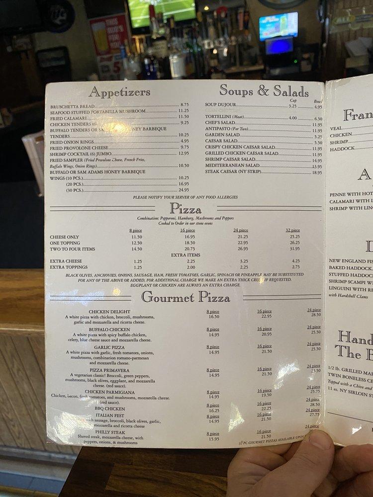 Menu at Gregory's Restaurant & Pizza, Wilbraham