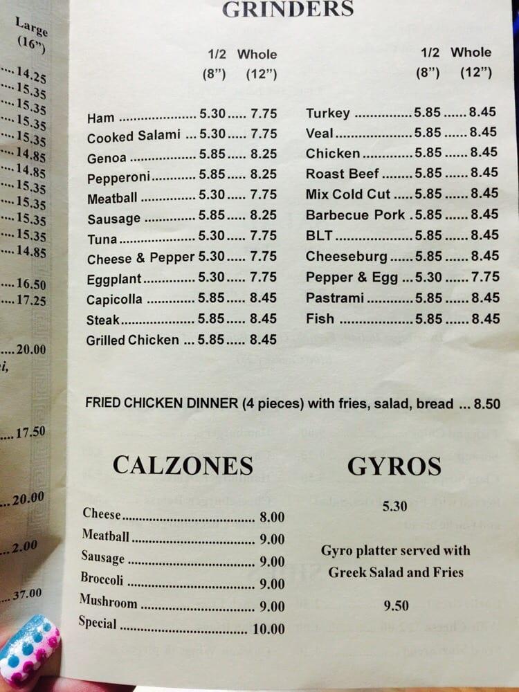 Menu at Wilson Pizza Palace pizzeria, Windsor