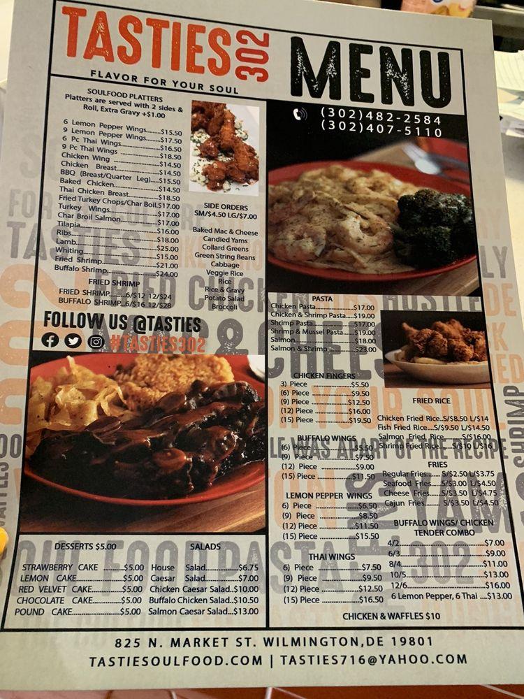 Menu At Tasties Soul Food Restaurant Wilmington