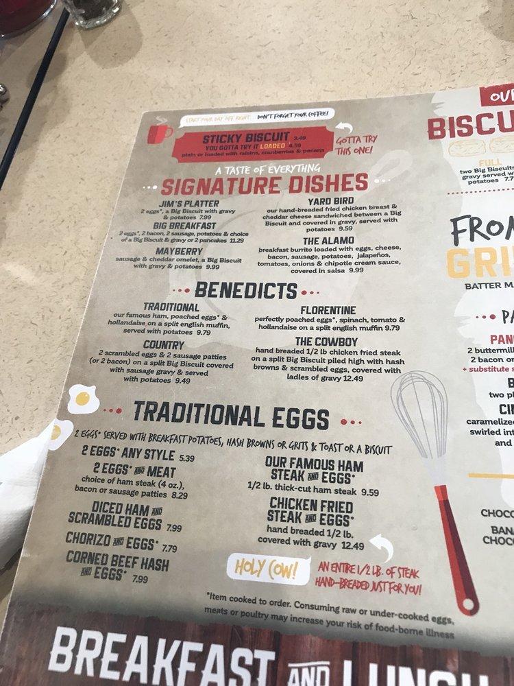 Menu at The Big Biscuit restaurant, Lee's Summit, SE Blue Pkwy