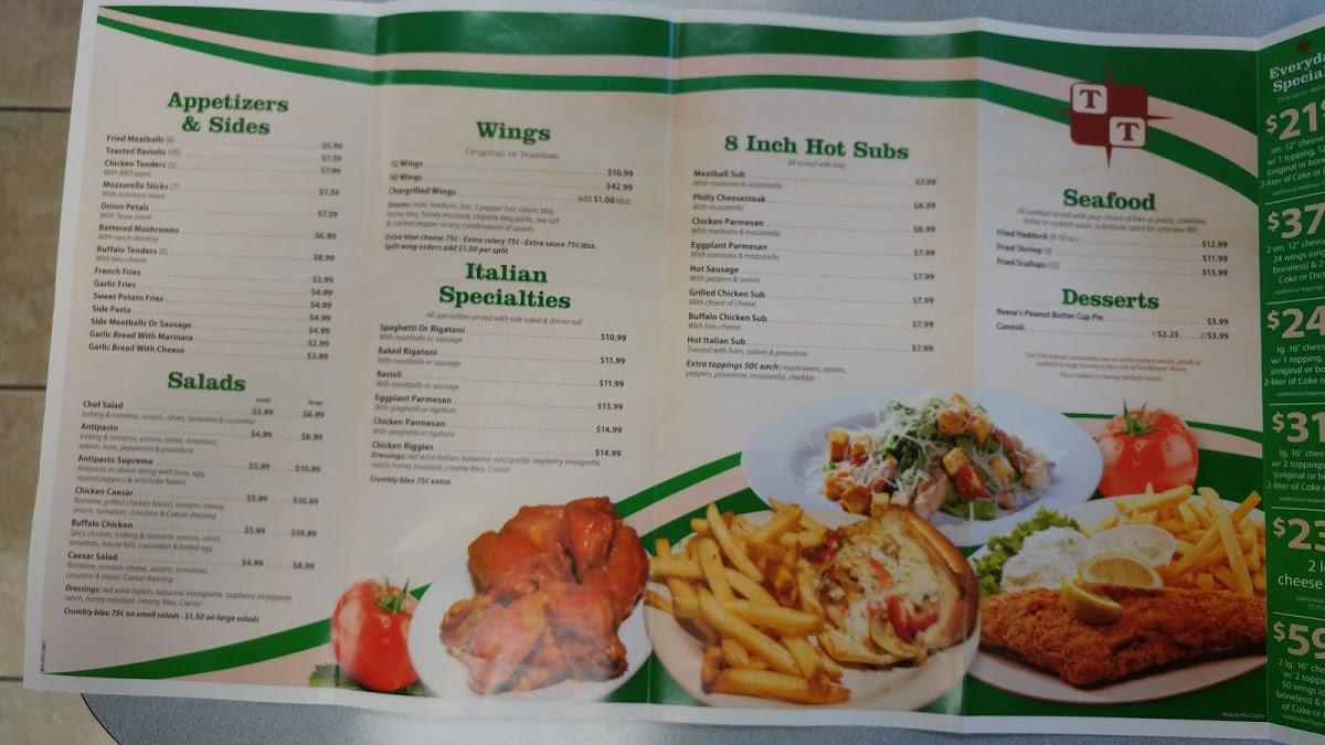 Menu at Twin Trees Baldwinsville pizzeria, Baldwinsville