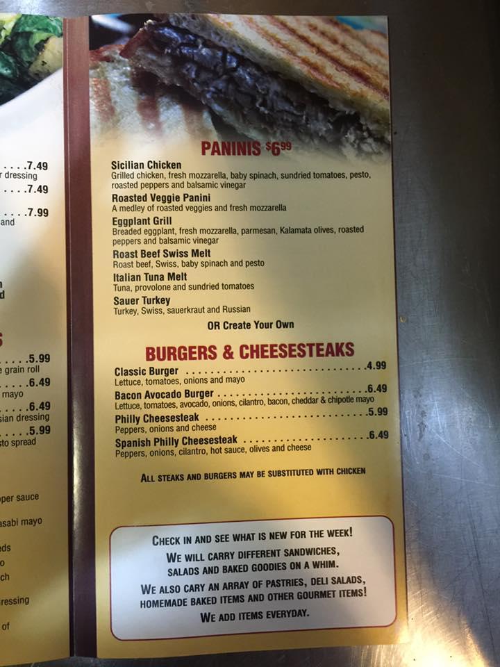 Menu at Bagel Pantry cafe, Metuchen