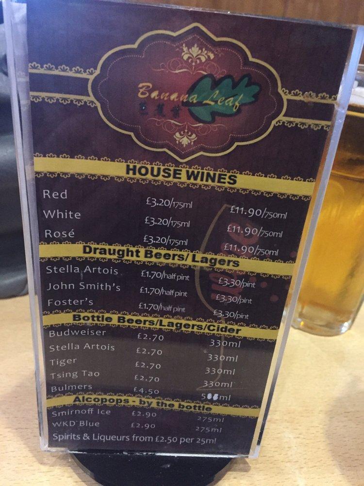 Menu at Banana Leaf Chinese Buffet restaurant, Middlesbrough