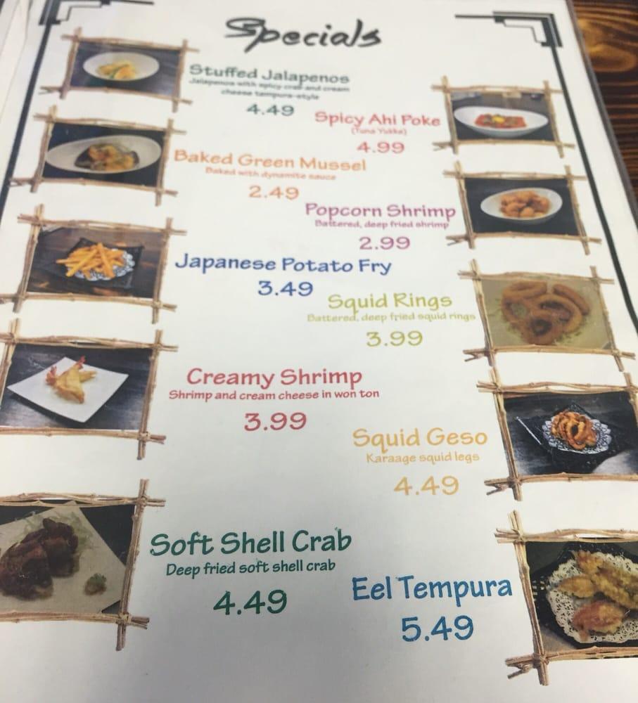 Menu at Ichizen Sushi and Japanese Cuisine restaurant, Poway, Poway Rd