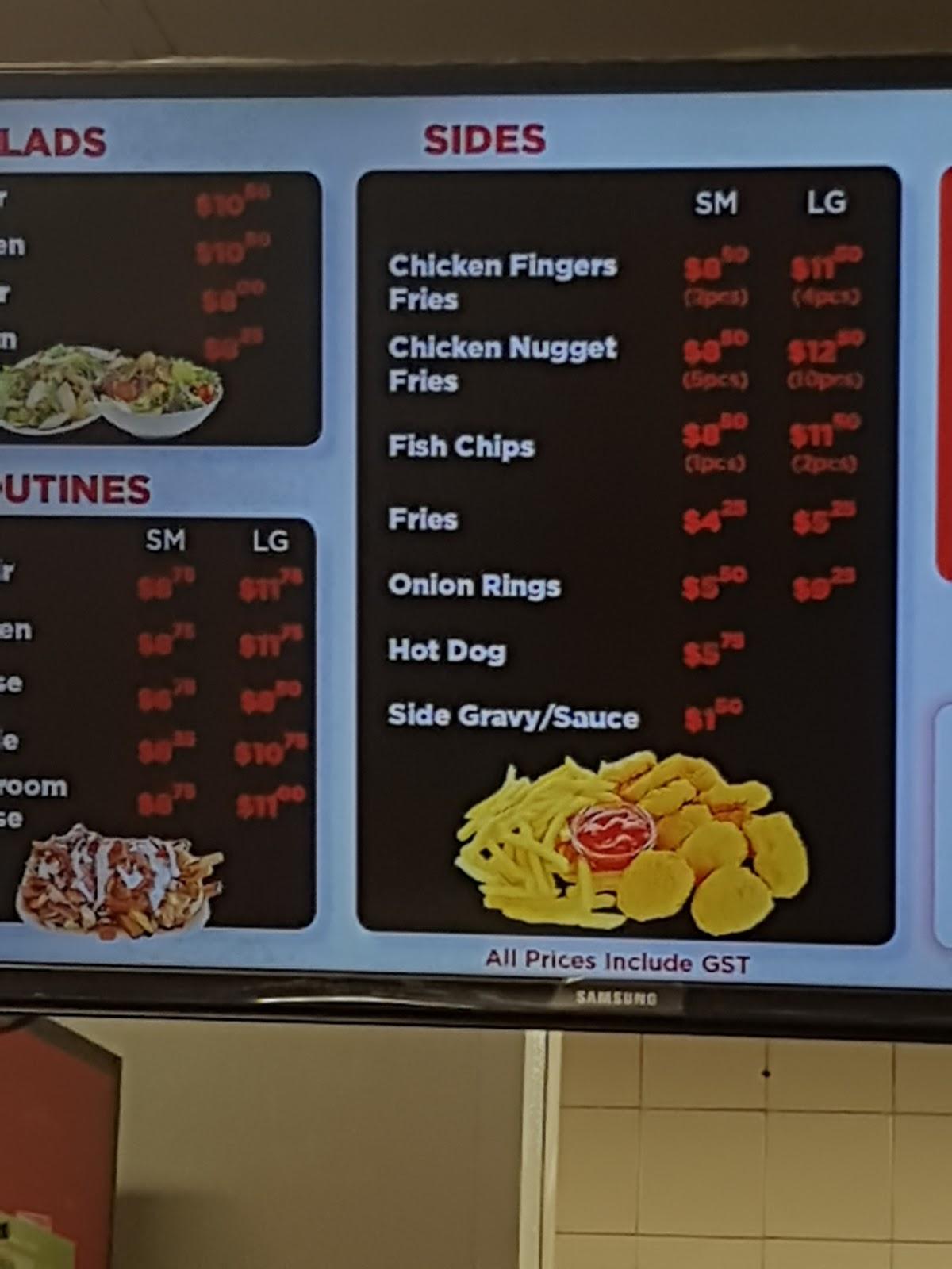 Menu at Marcos Famous University restaurant, Edmonton, 114 St NW