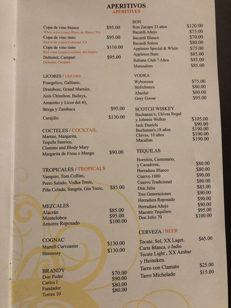 Carta del restaurante El Gusto del Puebla, San Nicolás del los Garza