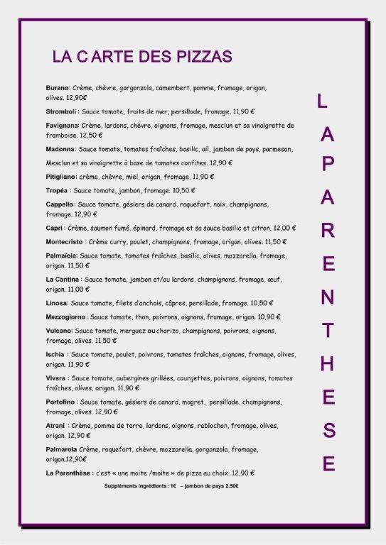 Menu Parenthèse main image 1