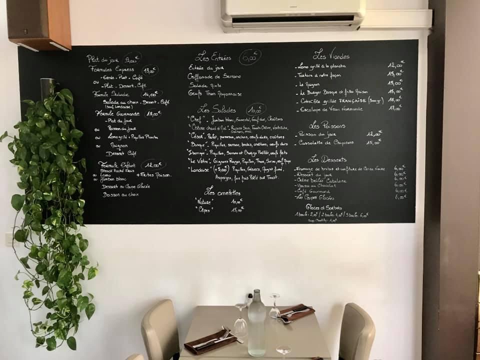 Menu at RESTAURANT LE VOTRE - 64600, Anglet