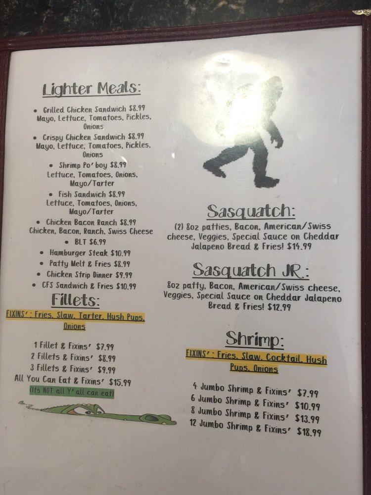Menu at Beckys Place cafe, Vivian
