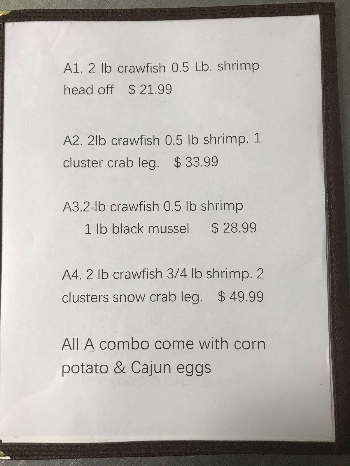 Menu at Crab Boat Restaurant, Madison