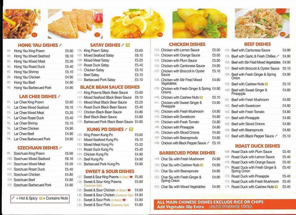 Menu at Lucky Chen Chinese Takeaway Bo'ness restaurant, Bo'ness