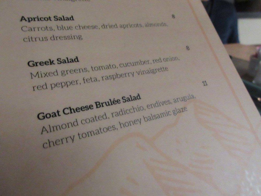 Menu at The Apricot Tree Cafe, Mississauga