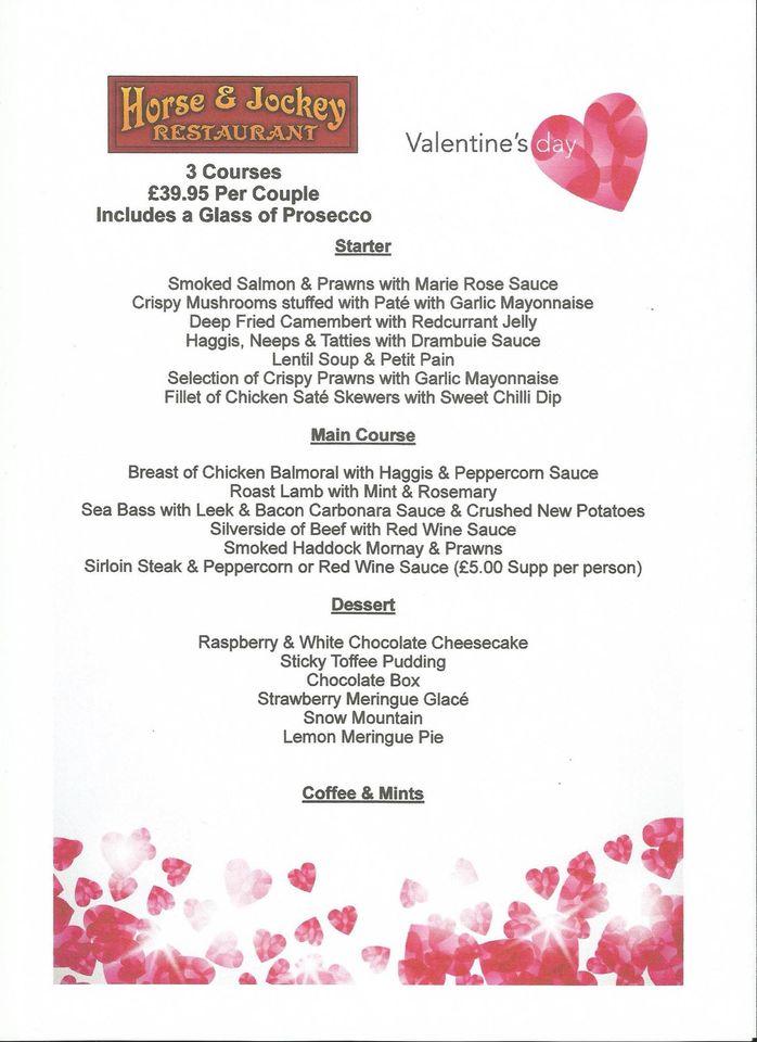 Menu at Horse & Jockey Bar, Lanark