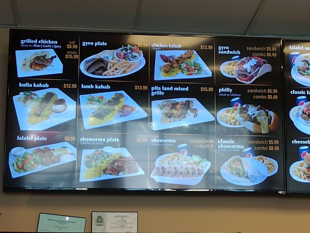 Menu at Pita Land Grill & Halal Meat Shop restaurant, Fishers