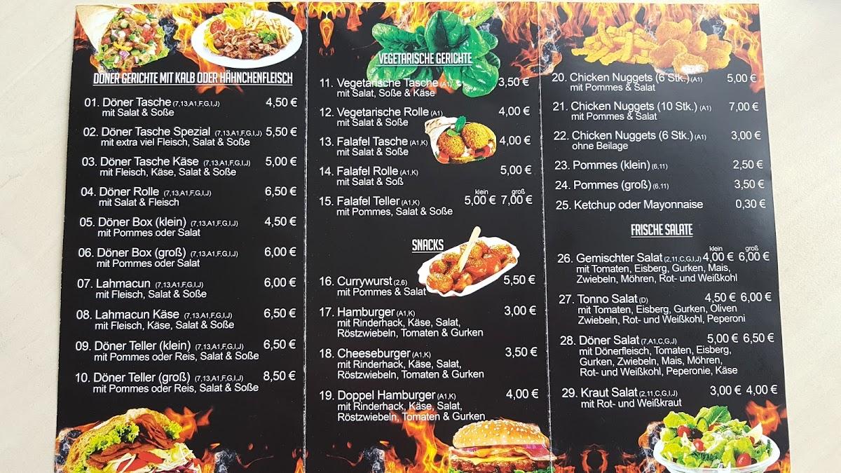 Speisekarte von DÖNER CENTER pub & Bar, Sehnde