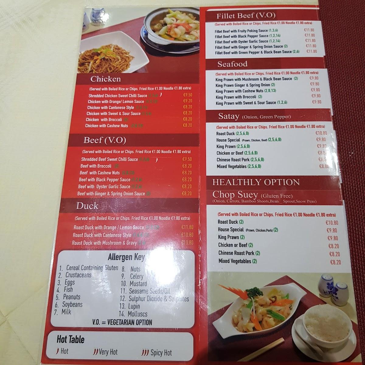 Menu at Lotus Restaurant Carlow, Carlow