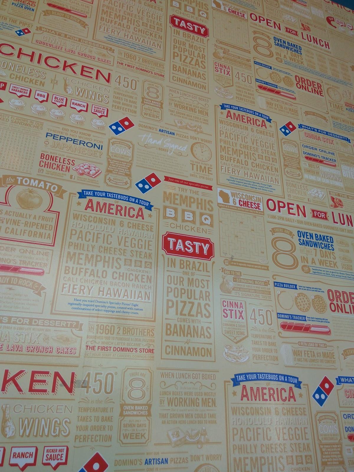 Carta de pizzería Dominos Pizza, Zaragoza, Av. de Cesáreo Alierta