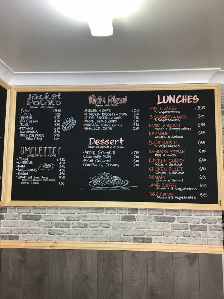 Menu at Crystal Café cafe, SouthendonSea