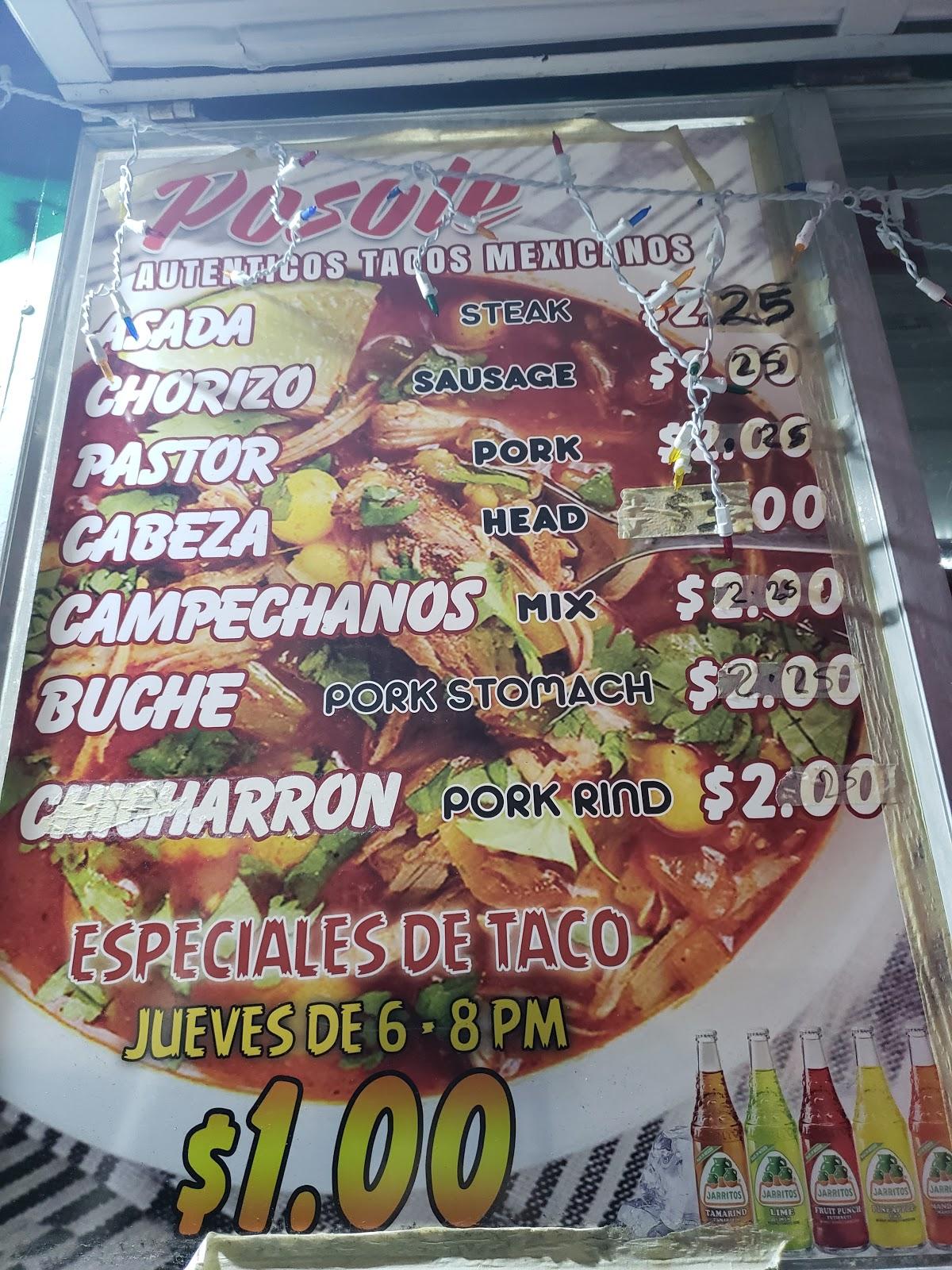 Menu at Taqueria El Paisa Food Truck restaurant, Fort Lauderdale