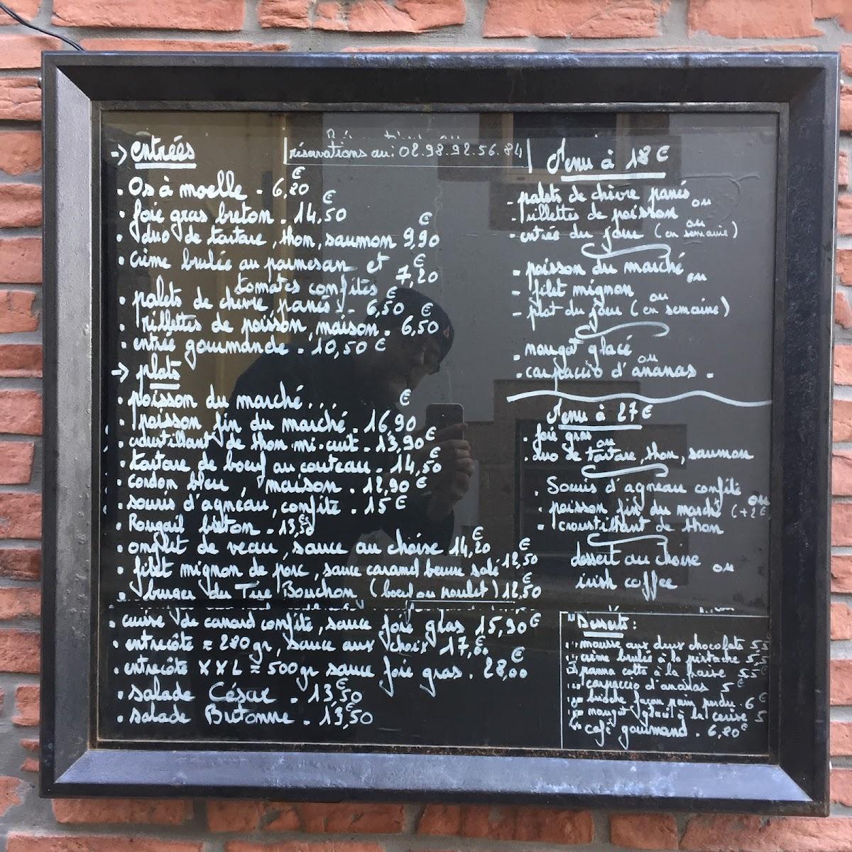 Menu Au Le Tire Bouchon Restaurant Concarneau