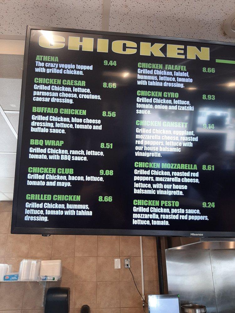 Menu at Gansett Wraps restaurant, Narragansett