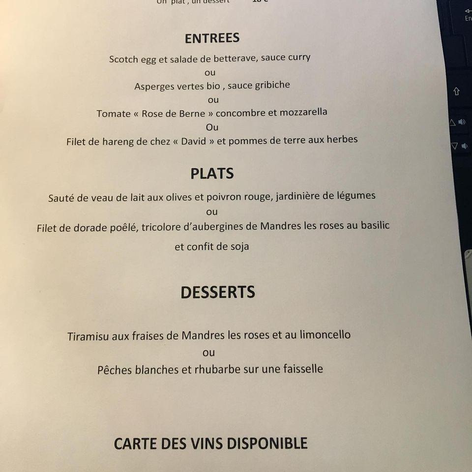 Menu at Les Petites Sorcières restaurant, Paris, 12 Rue Liancourt