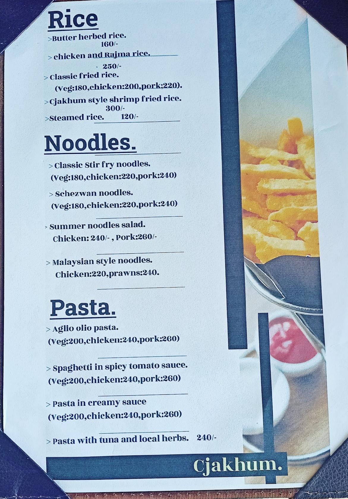 Cjakhum menu