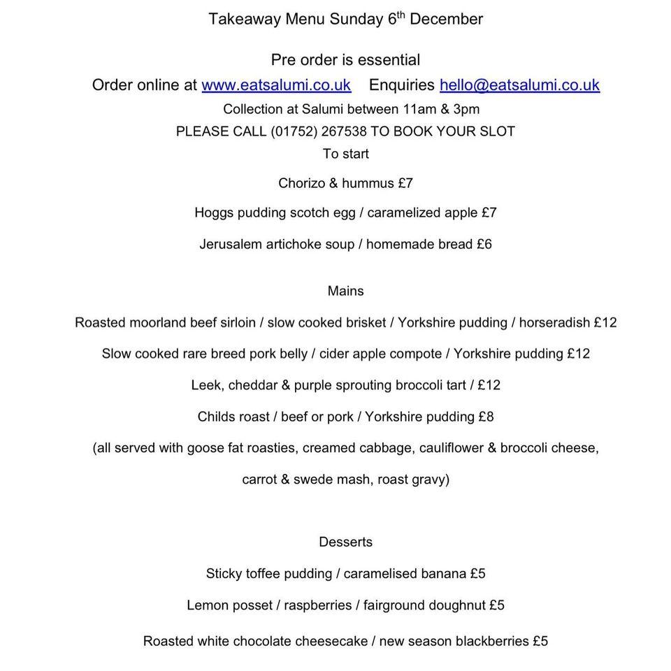 Menu at Rock Salt Cafe Brasserie, Plymouth