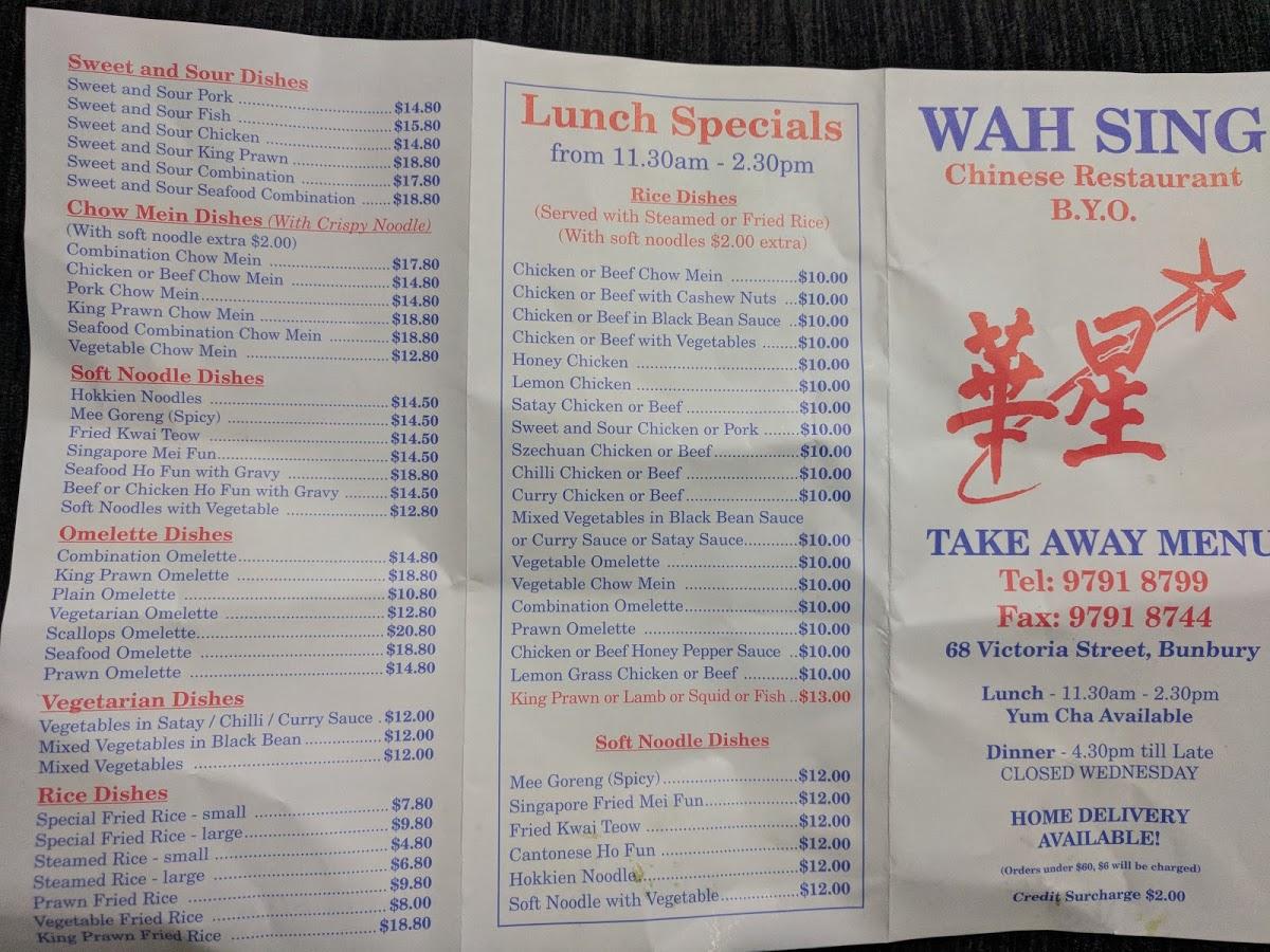 Menu At Wah Sing Restaurant Bunbury   Rc5f Wah Sing Menu 2021 08 1 